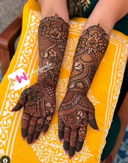 Madhubani-Flowers,Leaves,Design