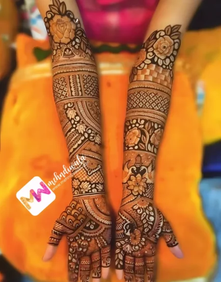 Madhubani-Flowers, Leaves, Design