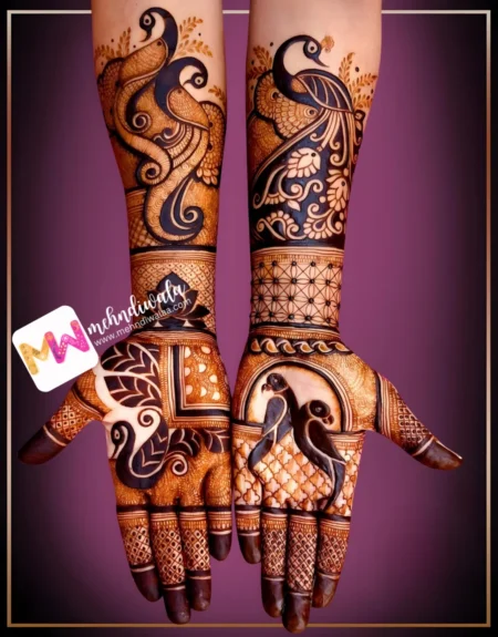 Madhubani- Peacock, Flowers, Checks, Design