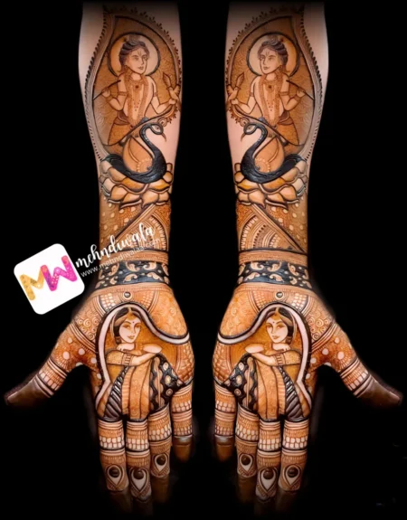 Madhubani- Figure Bridal, Krishana, Peacock, Bird, Design