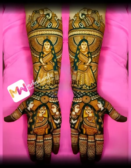 Madhubani- Figure Bridal , Dhol Shehnai, Design
