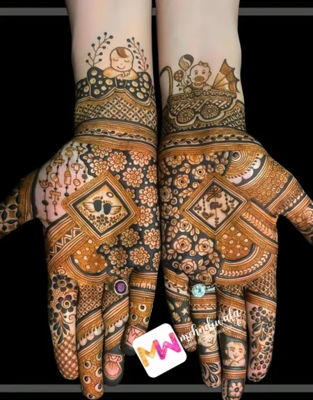 Madhubani- Flowers, Leaves, Design
