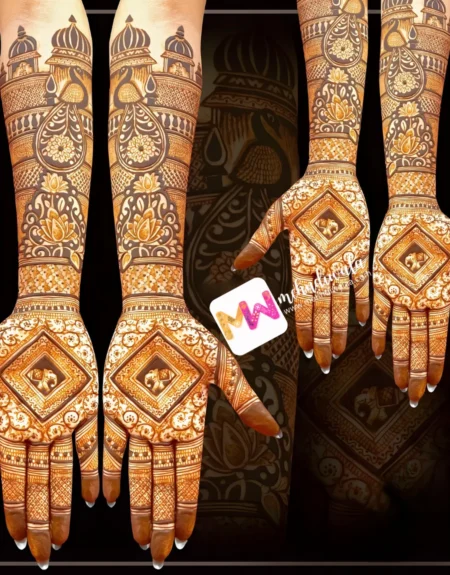 Madhubani- Chhatri, Peacock, Flowers, Elephant, Design