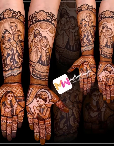 Figure- BrideGroom, RadhaKrishna, Flowers, Design