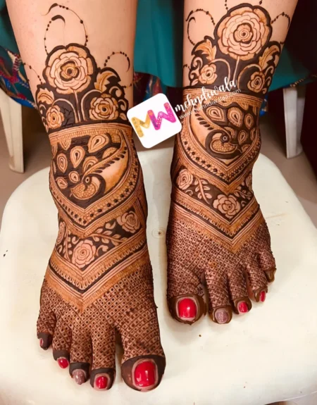 Madhubani- Flowers Leaves, Peacock, Checks, Design