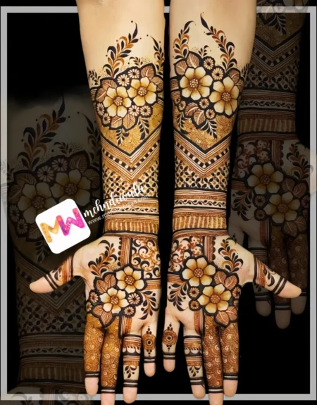 Madhubani- Flowers Leaves, Checks, Design