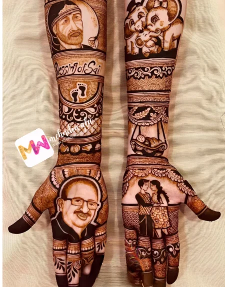 Potrait Figure- Couple, Sai Baba, Baby Elephant, Baby with Jhula, Leaves, Baby Foots, Design