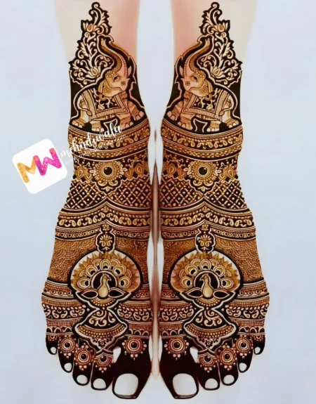 Madhubani- Elephant, Peacock, Jhumki, Flowers, Design