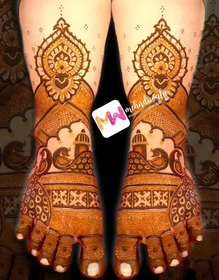 Madhubani- Peacock, Chhatri, Flowers, Design