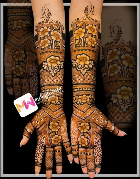 Madhubani- Flowers, Leaves, Design