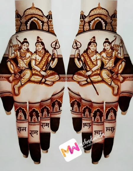 Figures- Shri Ram and Shivshankar ji, Mahal and Chhatri, Design