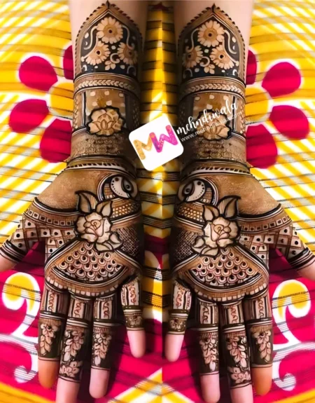 Madhubani- Flowers, Peacock, Leaves, Design