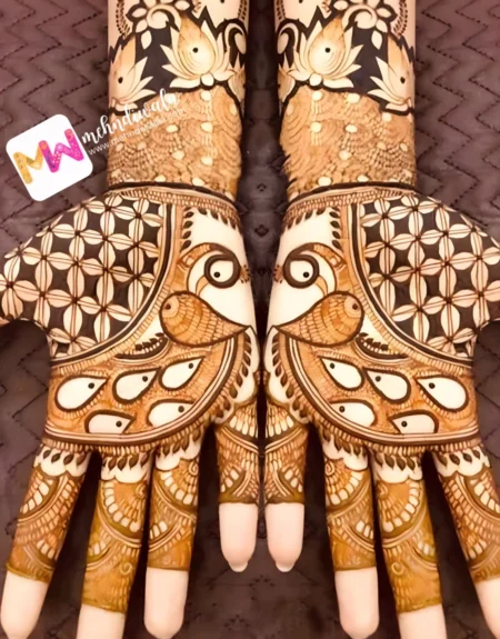 Madhubani- Peacock, Lotus, Checks, Design