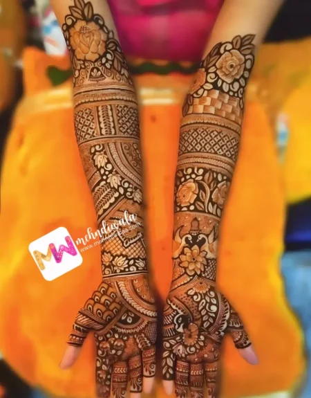 Madhubani- Flowers, Leaves, Design