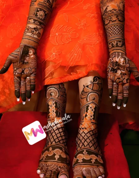 Madhubani- Figure BrideGroom, Peacock, Flowers, Design
