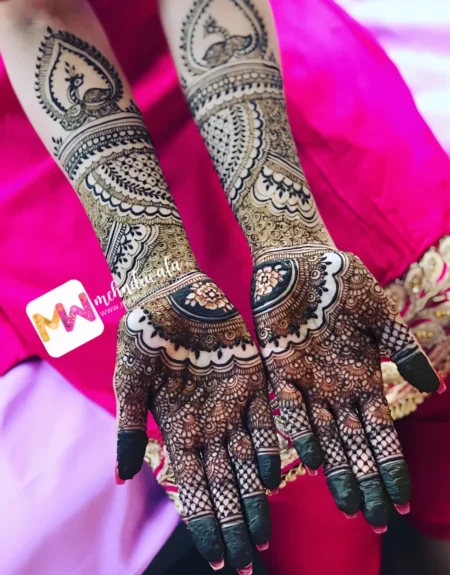 Rajasthani- Peacock, Flowers, Checks, Leaves, Design